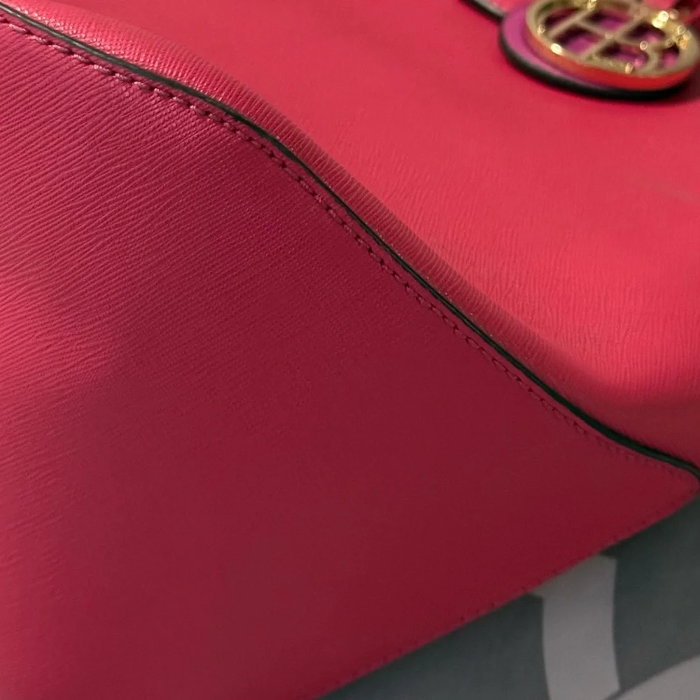 Henri Bendel Pink Saffiano Tote